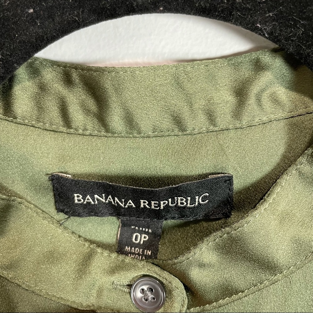 Banana Republic green olive cargo dress 0P Petite - Picture 12 of 12
